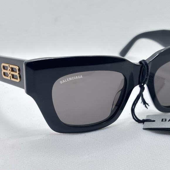 BALENCIAGA BB0234S 001 Cat Eye Women’s Sunglasses Black Grey main image 9